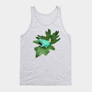 White's Treefrog on Philodendron Leaf Tank Top